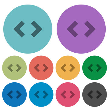 Script code color darker flat icons
