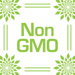 Non GMO Green Leaves Circular Frame 
