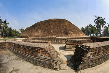 Makutabandhana or Stupa of Alahana (Angara) Buddha's cremation place, Kushinagar, India.