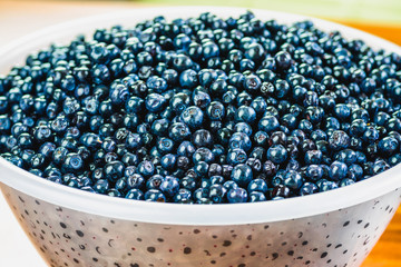 Fresh blueberry on table