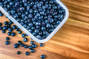 Fresh blueberry on table