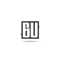 Initial Letter BU Logo Template Design