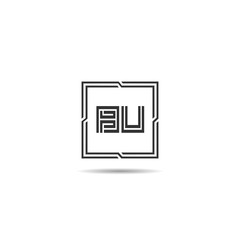 Initial Letter BU Logo Template Design