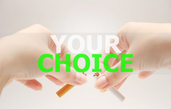 No smoking. Your choice