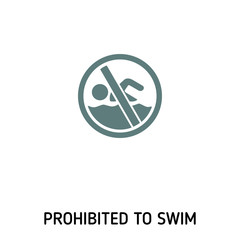 Prohibited To Swim creative icon. Simple element illustration. Prohibited To Swim concept symbol design from beach icon collection. Can be used for web, mobile and print. web design, apps, software