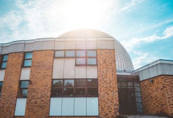 typical planetarium at berlin with warm sunlight