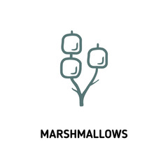 Marshmallows creative icon. Simple element illustration. Marshmallows concept symbol design from camping collection. Can be used for web, mobile and print. web design, apps, software, print.