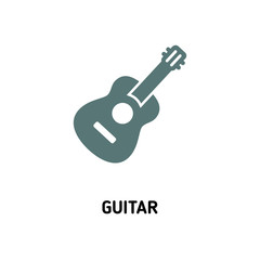Guitar creative icon. Simple element illustration. Guitar concept symbol design from camping collection. Can be used for web, mobile and print. web design, apps, software, print.