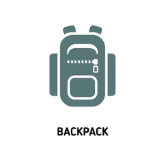 Backpack creative icon. Simple element illustration. Backpack concept symbol design from camping collection. Can be used for web, mobile and print. web design, apps, software, print.