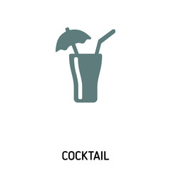 Cocktail creative icon. Simple element illustration. Cocktail concept symbol design from beach icon collection. Can be used for web, mobile and print. web design, apps, software, print.
