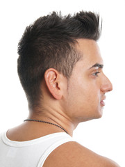 Fototapeta premium young turkish man with trendy spiky hair style