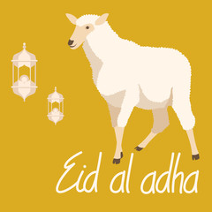 muslim holiday  kurban  bajram  eid al -adha vector illustration  