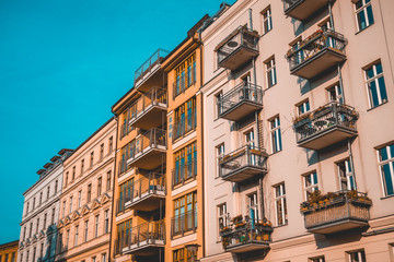 apartment buildings in a row at germany