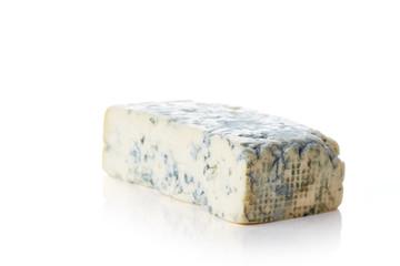Blue cheese isolated on white
