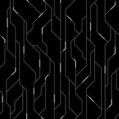 Vector Seamless Pattern Background. Futuristic Hi-Tech Design 