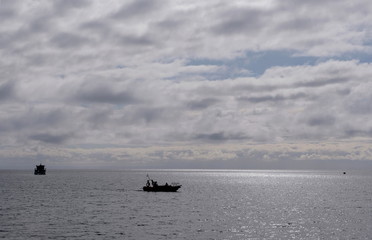 Obraz premium Boats Silhouette