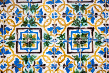 Seville, Patio Principal of La Casa De Pilatos. The building is a precious palace in mudejar spanish style. Spain