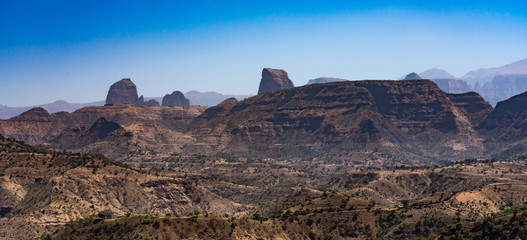 Äthiopien - Landschaft auf der Fahrt vom Sämen-Nationalpark nach Aksum