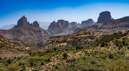 Äthiopien - Landschaft auf der Fahrt vom Sämen-Nationalpark nach Aksum