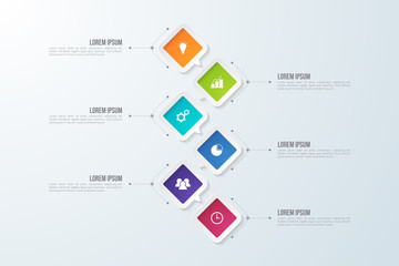 Infographic template for business, education, web design, banners, brochures, flyers, diagram, workflow, timeline. Vector illustration.