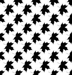 Fototapeta premium Seamless pattern with maple leaf silhouettes