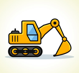 Vector illustration of excavator design
