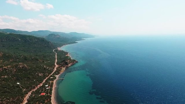 Aerial view of beautiful mediterranean sea.
