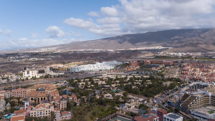 Fototapeta na wymiar Aerial view of Tenerife island Canary Spain Atlantic ocean drone top view