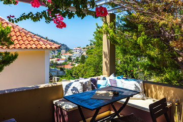 Sunny greek veranda