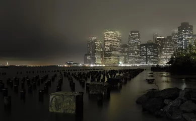 Foto op Plexiglas Manhattan di sera sull'Hudson © Gianfranco Bella