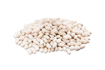 White kidney beans isolated on white background