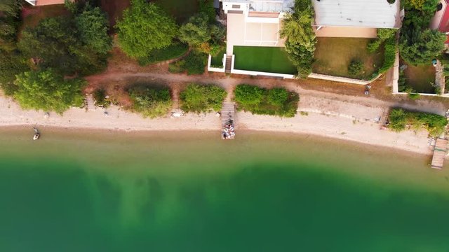 Lake drone shot