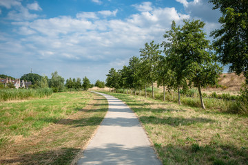 Concrete cycle path or footpath