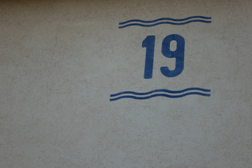 Number nineteen on the wall, Tel Aviv, Israel