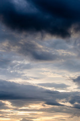 Fototapeta premium colorful dramatic sky with cloud at sunset.