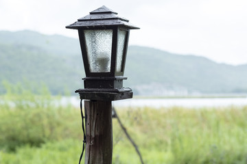 old design lamp in nature