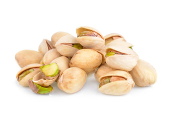 Pistachio isolated on white background.