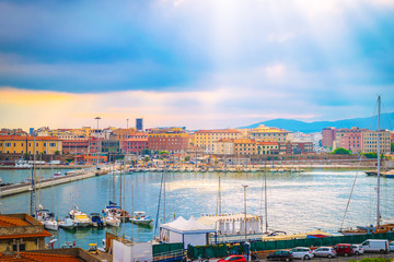 Port of Livorno, Italy - obrazy, fototapety, plakaty