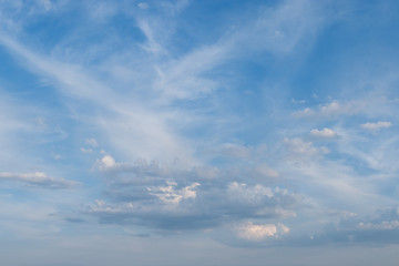 Naklejka na ściany i meble white clouds in summer blue sky