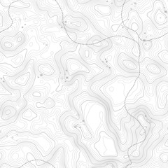 Seamless pattern. Topographic map background with space for copy Seamless texture. Line topography map contour background , geographic grid . Mountain hiking trail over terrain .