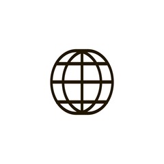 The globe icon. flat design