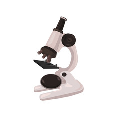 Hand drawn microscope isolated on white background. Vector illustration.