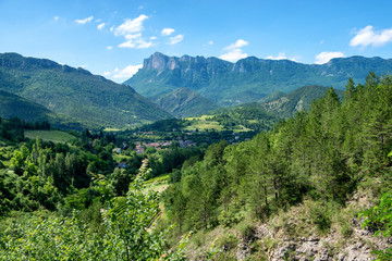 Fototapeta na wymiar mountain landscape in the Drome in France
