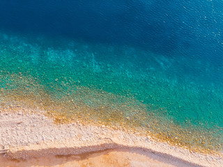 aerial view of Adriatic beach, drone shot
