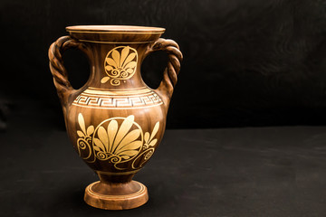Greek Vase With Flower Design