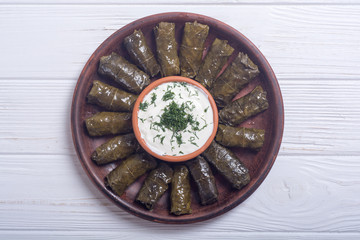 Dolma from grape of vines