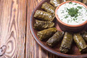 Dolma from grape of vines