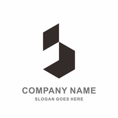 Monogram Letter B Geometric 3D Square Cube Architecture Construction Business Company Stock Vector Logo Design Template