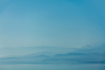Idylic west Crete mountains landscape near a sea in summertime season, Greece