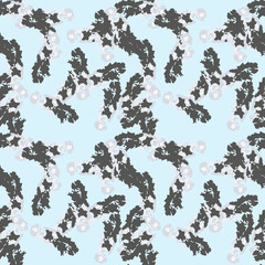 Military camouflage seamless pattern in light blue and different shades of grey color